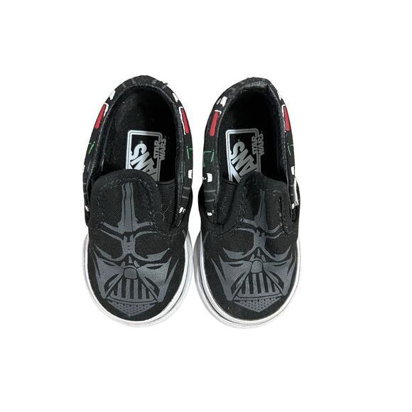 New W Box Vans Star Wars MAY THE FORCE BE WITH YOU DARTH Vader Slip On Shoes 4.5 - Picture 4 of 9